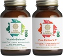 PURE SYNERGY Women’s Multivitamin, Stress, Energy Essentials Bundle | Adaptogens를 이용한 전체 식품 멀티 | 천연 비타민 C 면역 및 피부 보충 | Vegan, Non-GMO, 유기 성분