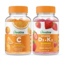 Lifeable 비타민 C 750mg + 비타민 D3 + 비타민 K2, Gummies 번들 - 훌륭한 타스팅, 비타민 보충, 글루텐 무료, GMO 무료, Chewable Gummy