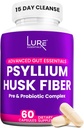 Lure Essentials Psyllium Husk 캡슐 - Prebiotic 및 Probiotic 섬유