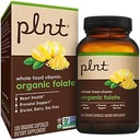 유기 Folate - 전체적인 음식 Prenatal 지원 - 800mcg Folic 산 (100의 캡슐)