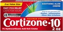 Cortizone 10 Soothing Aloe, 1% Hydrocortisone Creme, 2 oz를 가진 최대 힘 반대로 Itch 크림. (이전 포장)