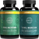 Primal Harvest Multivitamin & Magnesium는 여자와 남자 다 비타민 캡슐 및 마그네슘 글리세라이드 알약 뭉치를 위한 보충합니다