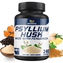 BMVINVOL 심혈관 Husk 캡슐 섬유는 Fenugreek, Turmeric, Ginger, 까만 고추를 가진 보충 - 소화계, Intestinal 건강 - 4 달 공급을 위한 240 조사를 지원합니다