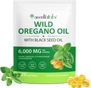 Acorn + Oregano Softgels의 오크 오일 블랙 씨 오일, 비타민 좋은 보충 및 면역 지원을위한 1 포뮬라 Oregano 오일 캡슐 유기 120 개 쉽게 삼키기