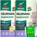 Hanan Valerian Root Tea for Bedtime (50 Bags) - Te de Valeriana, Herbal Calming Night Tea - 100 % 순수, Caffeine-Free, Non-GMO, 페루 허브 - 2 박스 팩
