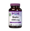 Bluebonnet 영양 Biotin 5000 mcg, 헤어 & 네일 지원 *, 비 GMO, Vegan, Kosher 인증, Gluten-Free, Soy-Free, Dairy-Free, 120 야채 캡슐, 120 서빙