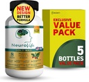 NeuroVife Gold Max Brain Support Supplement | DHA, 비타민 A, C, B 복합체의 8개의 천연 추출물 | 60 Veggie Capsules | 미국에서 만든 (5)
