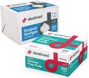 Dealmed Alcohol Prep Pads and Gauze Sponge Bundle | 200 카운트 중형 알코올 패드 플러스 4 "x 4" 외과 스폰지 가제 패드 200 개