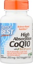 닥터의 제일 높은 흡수 CoQ10 식물성 캡슐, 200 mg, 60 조사