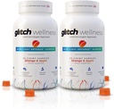 건조한 눈 푸른 빛 방어를위한 Glitch Gummies - Vegan, Sugar Free Zeaxanthin 및 Lutein Gummies 성인과 노인 (60 카운트 - 2 병)