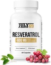 서빙 당 Resveratrol 캡슐 600mg, 유력한 산화를 억제하는 규정식 보충교재 캡슐, 미국에서 만드는 1개의 병에 있는 60의 캡슐