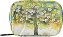 Pill Case Floral Tree Oil painting Pill Box 7 Day Pill Case Bag Travel Pill 주최자 Bag with 지퍼 Portable Weekly Case Compact Size for Vitamin 보충 홀더