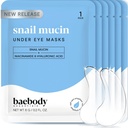 Baebody 고급 Snail Mucin Under Eye Patches for Women & Men (6 쌍) - 다크 서클과 퍼프 핏에 대한 눈 마스크 - Niacinamide - 미세 라인과 주름 감소