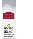 Unived Gel 100 - Vegan Energy Gel for Endurance Athletes Runners & Cyclists - 100kcal - 블랙 체리 - 팩 6