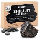 순수한 Himalayan Shilajit 건조한 하락, 100% 순수한 자연적인 Shilajit, 급료 A, 최대 힘 85+ 에너지, 대사를 위한 청결한 Trace 무기물 & Fulvic 산 & 남자 & 여자를 위한 면역성이 있는 지원 보충교재 (120의 탭)
