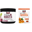 Force Factor Total Beets Nitric Oxide Powder for Circulation and Joint Support Chews with Turmeric Curcumin for Extra Strengths