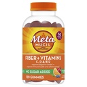 비타민 C를 가진 성인을 위한 Metamucil 섬유 Gummies, D, Metabolism를 위한 B12, 설탕 추가된 Citrus Berry 풍미, 5g 식물에 근거한 Prebiotic 섬유 보충교재 혼합, 120 조사