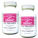 생태 공식 모든 Thiamine 비타민 B1 50 mg, 2 x 60 캡슐
