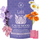 Laki Naturals Lavender Chamomile Calm Mood Functional Herbal Lozenges (14ct) Throat & Magnesium, Ashwagandha, California Poppy & Valerian과 함께 하드 캔디. Vegan, 설탕 무료, 글루텐 무료