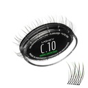 Lashify Curl 10mm Gossamer Eyelash Extensions Refill in Ombre Green, 자연적 모습을위한 쉬운 DIY False Lashes