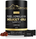 Himalayan Shilajit Gummies : Ashwagandha Fulvic Acid & 85 + Trace Minerals와 Gold Grade Shilajit - 추가 설탕 없음 - 개별적으로 포장 - 남성 및 여성 - 60 Gummy