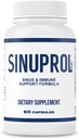 자연적인 Sinus Decongestant, Sinus Rinse 또는 자연적인 항히스타민, 60 캡슐에 의존하는 사람들을 위한 Bromelain를 가진 Quercetin를 가진 Mizzle SinuProl Nasal & Immune 지원 보충교재