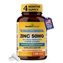 남성과 여성을 위한 아연 50mg 캡슐, 120 조사 | 면역 체계 지원을 위한 높게 흡수성 아연 보충교재 | Zink 50 mg Mono Methionine Chelated Complex | 피부 건강 & 전반적인 면역성이 있는 것을