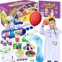 UNGLINGA 30 Experiments Science Kit for Kids with Lab Coat, Chemistry Set STEM Toys Birthday Gifts for Boys Girls, 과학 의상 롤 플레이 도구 교육 학습 세트