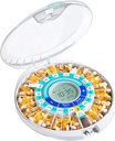 알람, 28 일 전자 잠금 Pill 상자, 음력 및 가벼운 Reminders, 비타민 및 보충제와 함께 Elderly에 대한 Daviky 자동 알약 분배기
