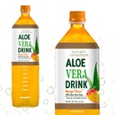 자연의 웰빙 알로에 베라 음료 펄프 망고 맛 - 50.7 Fl Oz (1.5 L) - Real Aloe Vera Juice로 음료를 새로 고침
