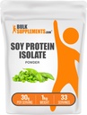 BulkSupplements.com Soy Protein Isolate Powder - Vegan Protein Powder, Unflavored - 순수하고 글루텐 무료, 서빙 당 30g, 1kg (2.2 파운드) (팩 1)