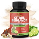 유기 Cadane Citrus Bergamot 보충교재 추출물 캡슐, 90의 모자, 3 달 공급 & Berberine, 올리브, Guggul, 마늘, 소나무 껍질, 까만 고추