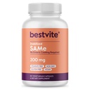 BESTVITE SAM-e 200mg 안정 (60 채식 캡슐) - 삼키기 캡슐 양식에 쉽게 - No Enteric Coat Needed - No Titanium Dioxide - No Stearates - Vegan - Non GMO - 글루텐 무료