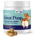 개를위한 훌륭한 Poop Probiotics - Dogs Supplement에 대한 섬유는 Dog Probiotics와 건강한 Gut, Firm Stool & Diarrhea Relief를위한 소화 효소 - Prebiotics와 닭고기 풍미있는 애완 동물 Soft Chews