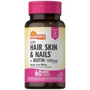 Sundance Hair, Skin & Nails Vitamin | 5000mcg | 60 코팅 모자 | 바이오틴과 콜라겐 | 비 GMO & 글루텐 무료 보충