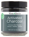Viva Doria Virgin는 Charcoal 분말, 코코넛 포탄 Derived, 음식 급료, 1.5 Oz 유리 단지를 활성화했습니다