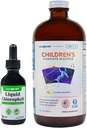 LIQUIDHEALTH 액체 클로로필 하락 & 아이들의 완전한 다수 매일 Multivitamin는 아이를 위해 묶습니다 - 내부 Deodorizer는, 나쁜 숨을 멈추고, 몸 냄새, 면역성이 있는 지원을 감소시킵니다 - 미국, 비 GMO에서 만드는