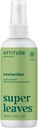 ATTITUDE 손 소독제 살포, EWG Verified, Kills Germs & Bacteria, Vegan & Plant-Based, 성인 & 아이를 위한 안전, 올리브 잎 냄새, 3.38 Fl Oz (스프레이 병)