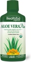 Country Life Realfood Organics Liquid Aloe Vera Plus - Digestive Health & Immune System 지원 - Slippery Elm, Ginger, Turmeric, Peppermint - 유기농 ACTIValoe, Qmatrix 공정 - 32 oz
