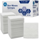MED PRIDE 3x3 in Gauze Pads 200 Pack, Nonsterile, 4 Ply, Nonadherent Mesh Bandages, 흡수성 부상 치료 Dressing Sponges
