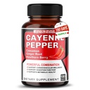 Cayenne Pepper Capsules - Cinnamon, Ginger, Cardamom, Hawthorn Berry와 Ultra Complex - 소화, 순환 및 전반적인 웰빙 지원 (180 개)