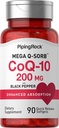 Piping Rock CoQ10 200mg Softgels | 90 개 | 여성과 남성용 보충 | 흑퍼 추출물 | Non-GMO, 글루텐 프리