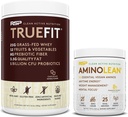 RSP NUTRITION Vegan AminoLean Pre 운동 에너지 (Pineapple Coconut 25 서빙) TrueFit Protein Powder (Chocolate 2 LB)