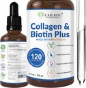 강화된 흡수를 위한 BioPerine를 가진 액체 교원질 & 액체 Biotin - 10000mcg 교원질 액체 & 5000mcg Biotin 액체 - Biotin와 교원질 보충교재의 여성 -4 달 공급을 위한 액체 교원질