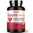 PQQ, BioPerine & Omega-3, Coenzyme Q10 (Ubiquinone)를 가진 ZEBORA CoQ10-400mg-Softgels 높은 흡수, 강력한 산화 방지제, 지원 심장 & 에너지 생산, 120의 서빙