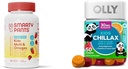 SmartyPants Kids Multivitamin Gummies, 설탕 무료 : 오메가 3 (ALA) & OLLY Kids Chillax, 마그네슘 Gummies Plus L-Theanine, 레몬 Balm, 어린이를위한 Calm Chews 4, 허브 맛 - 50 개 (팩 1)