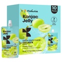 Hethstia Konjac 젤리 그린 포도 맛, 10 파우치, 콜라겐 펩타이드와 음료 포도 젤리, 7 Kcal, 설탕 무료, 글루텐 무료, 케토, 비건, 온-고 체리 라이트 스낵
