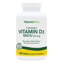 NaturesPlus 비타민 D3 (1000 IU) - 90 Chewable Tablets, Maui Berry Burst flavor - 채식주의 자, 글루텐 무료 - 90 서빙