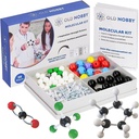 Old Nobby Chemistry Model Kit - 115 조각 분자 모델 세트에는 원자, 채권, 지침 가이드 - 학생, 유기 화학, 분자 학습을위한 STEM 과학 도구 - 다채로운 모델