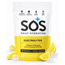 SOS Hydration Electrolyte 음료 혼합 - 24의 서빙, 에센셜 비타민 – 낮은 칼로리, 낮은 설탕, Keto-Friendly Hydration 보충교재 - 레몬